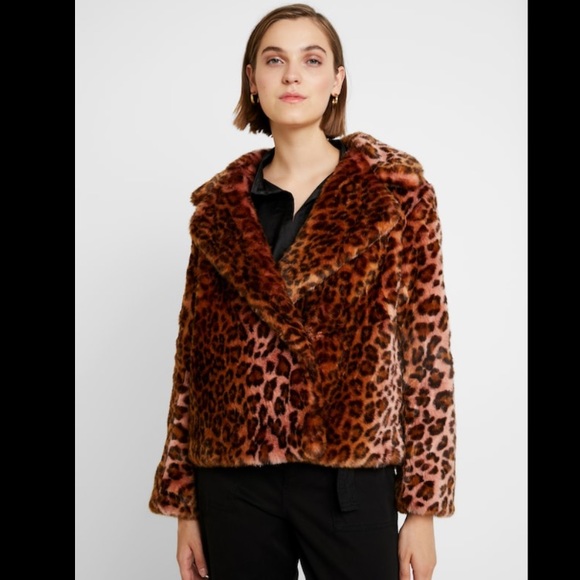 french connection leopard coat